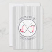 Hockey Love Wedding Invitations Kaart (Achterkant)