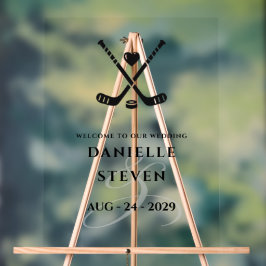 Hockey Love Welkom Acryl Bord