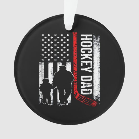 Hockey Lover | Amerikaanse ockey DAD Ornament (voorkant)
