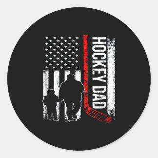 Hockey Lover | Amerikaanse ockey DAD Ronde Sticker