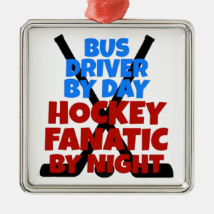 Hockey Lover buschauffeur Metalen Ornament