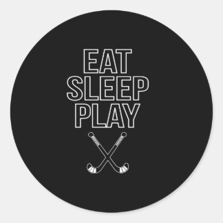 Hockey Lover | Eet-, slaap- en afspeelsleutel Ronde Sticker
