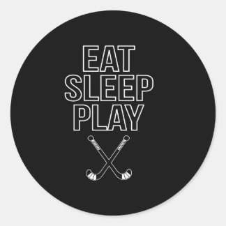 Hockey Lover | Eet-, slaap- en afspeelsleutel Ronde Sticker