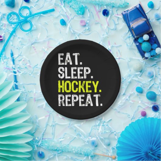 Hockey Lover | Eet, Slaap, Hockey en Herhaal Papieren Bordje (Feest)