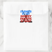Hockey Lover Farmer Vierkante Sticker (Tas)