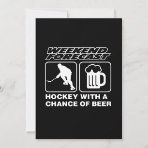 Hockey Lover   Hockey met kans op bier Feestdagenkaart