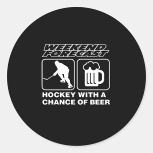 Hockey Lover Hockey met kans op bier Ronde Sticker