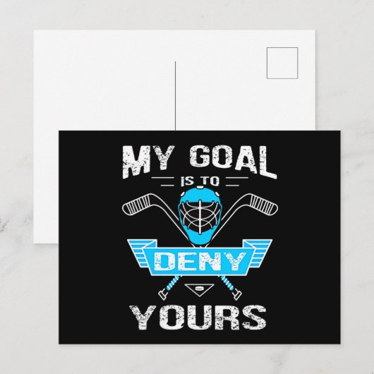 Hockey Lover | Mijn doel is om jullie te ontkennen Uitnodiging Briefkaart (Voorkant / Achterkant)