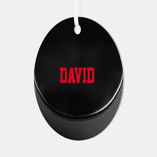 Hockey Lover Personalized Ornament (Voorkant links)