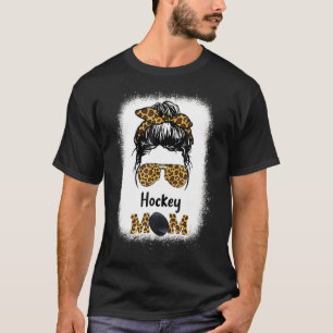 Hockey Ma Bleaching Leopard Sport Bun Hair Sunglas T-shirt
