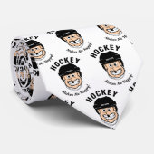 Hockey Maakt Me Gelukkig Cartoon Stropdas (Opgerold)