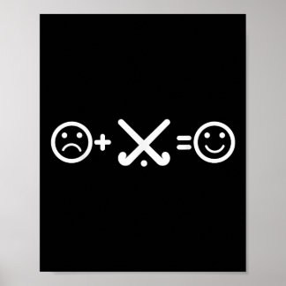 Hockey maakt me gelukkig Hockeyspeler Poster