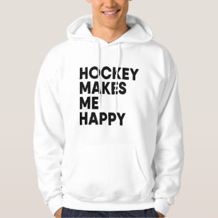 Hockey maakt me gelukkig IJshockeyjongen Hoodie