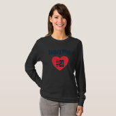 Hockey Mam 21 Hart T-shirt (Voorkant volledig)