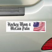 Hockey Mam 4 McCain Palin Bumpersticker (Op auto)