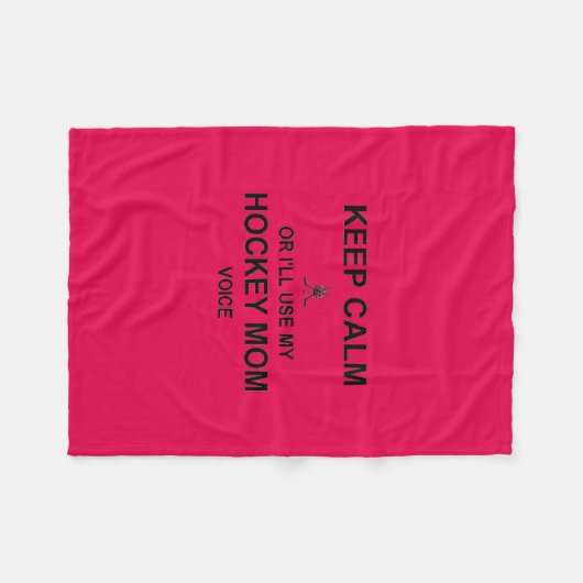 Hockey Mam - Bewaar kalm Fleece Blanket (Voorkant (Horizontaal))