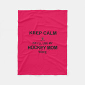 Hockey Mam - Bewaar kalm Fleece Blanket (Voorkant)