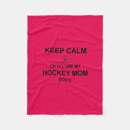 Hockey Mam - Bewaar kalm Fleece Blanket (Voorkant)