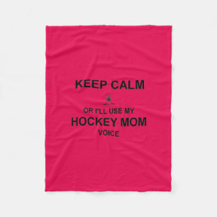 Hockey Mam - Bewaar kalm Fleece Blanket Deken