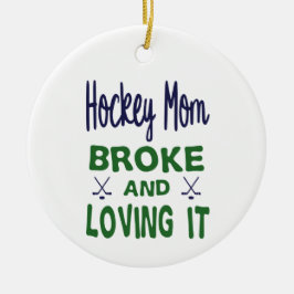 Hockey Mam Broke en houdt ervan Keramisch Ornament