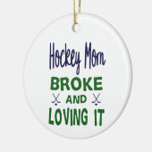 Hockey Mam Broke en houdt ervan Keramisch Ornament (Links)