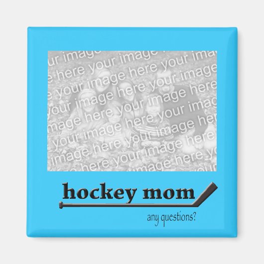 Hockey mam foto magneet (Voorkant)