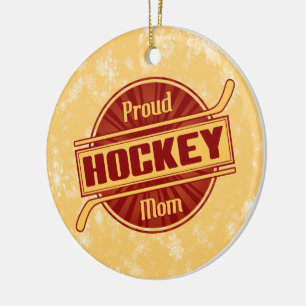 Hockey Mam Kerstversiering, boomverkleuring Keramisch Ornament