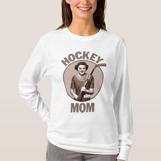 Hockey mam-shirt met lange hoes t-shirt (Voorkant)