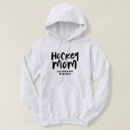 Hockey mam trendy zwart type gepersonaliseerd team hoodie
