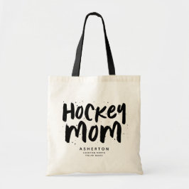 Hockey mam trendy zwarte type gepersonaliseerde ca tote bag