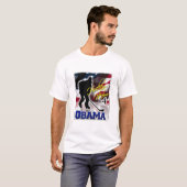 Hockey Mam voor Barack Obama, Stemming in 2008 Ver T-shirt (Voorkant volledig)