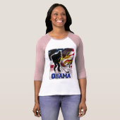 Hockey Mam voor Barack Obama, Stemming in 2008 Ver T-shirt (Voorkant volledig)