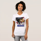 Hockey Mam voor Barack Obama, Stemming in 2008 Ver T-shirt (Voorkant volledig)