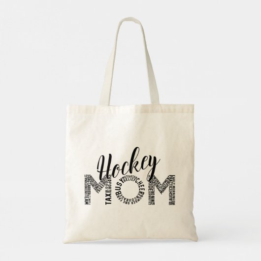 Hockey Mam Word Art Tote Bag (Achterkant)