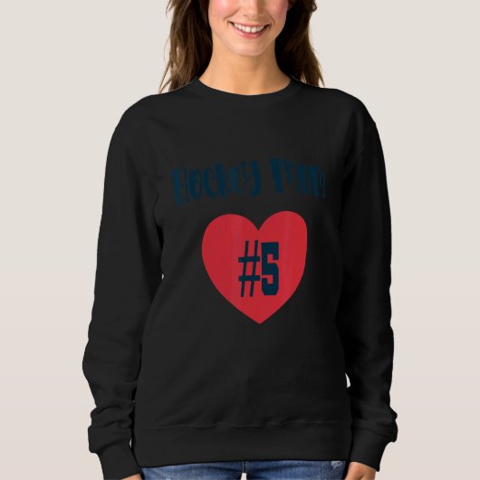 Hockey mama 5 Heart Trui (Voorkant)