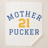 Hockey mama Blanket Moeder Pucker Custom Number Sherpa Deken (Voorkant)