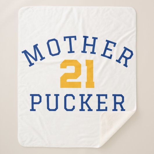 Hockey mama Blanket Moeder Pucker Custom Number Sherpa Deken (Voorkant)