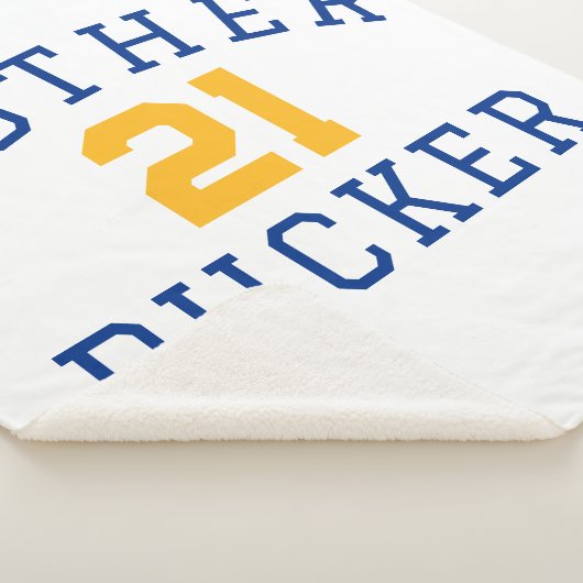 Hockey mama Blanket Moeder Pucker Custom Number Sherpa Deken (3/4)