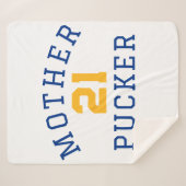 Hockey mama Blanket Moeder Pucker Custom Number Sherpa Deken (Voorkant (horizontaal))
