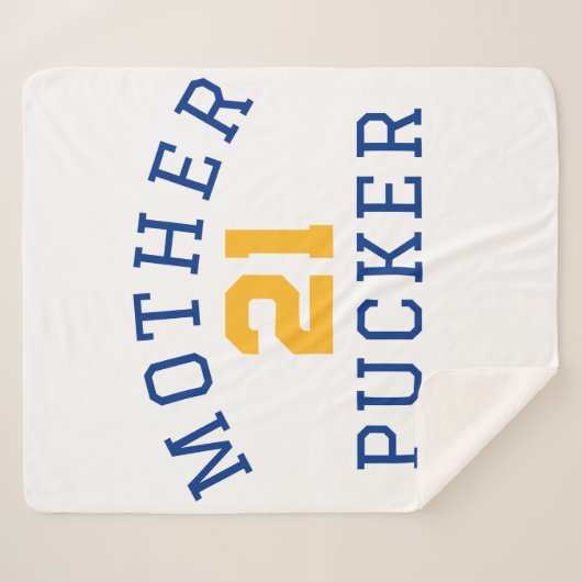 Hockey mama Blanket Moeder Pucker Custom Number Sherpa Deken (Voorkant (horizontaal))