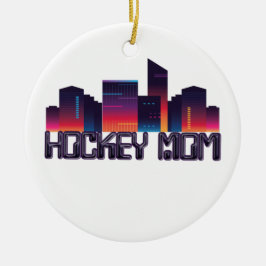 Hockey mama City Skyline Keramisch Ornament