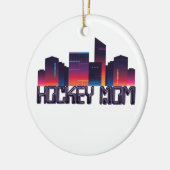 Hockey mama City Skyline Keramisch Ornament (Links)