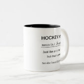 Hockey mama Definition Tweekleurige Koffiemok (Voorkant rechts)
