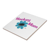Hockey mama Flower Puck Tile Tegeltje (Zijkant)