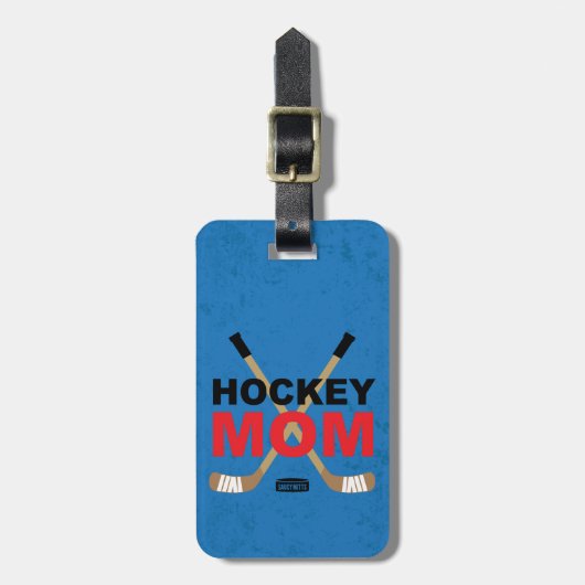Hockey mama Hockey Sticks Red Bagagelabel (Voorkant verticaal)