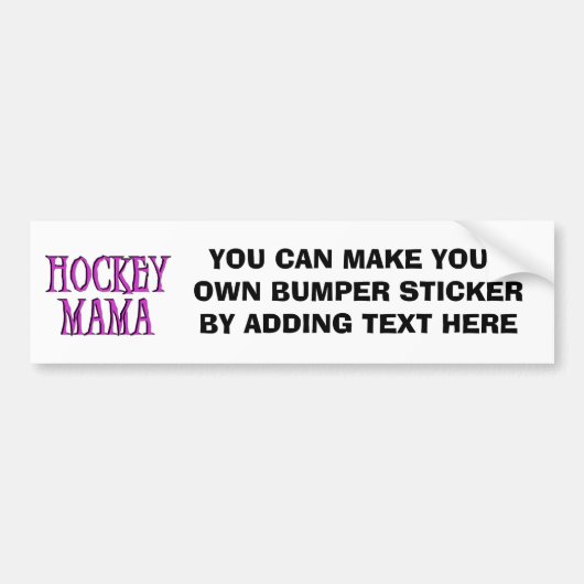 Hockey Mama Hot Pink T-shirts en cadeautjes Bumpersticker (Voorkant)