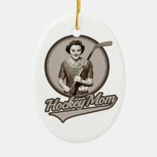 Hockey mama keramisch ornament
