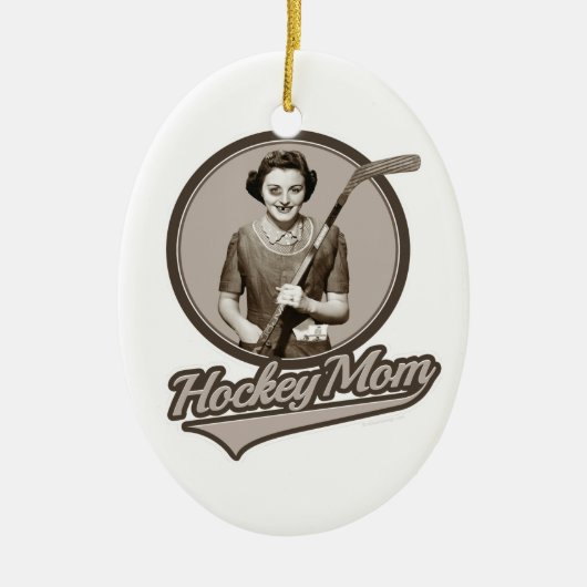 Hockey mama keramisch ornament (Voorkant)