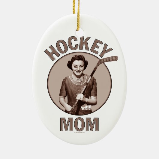 Hockey mama keramisch ornament (Achterkant)