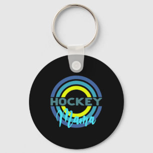 Hockey Mama met moderne hockeykringen Sleutelhanger